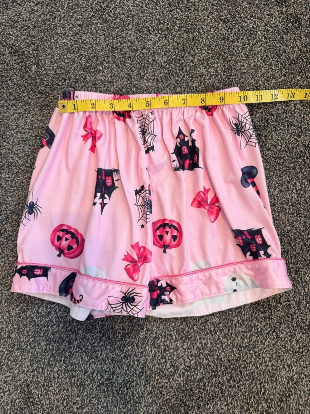 Pink Halloween Print Shorts Pajama 2Piece Set Size Small - Picture 13 of 16